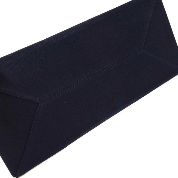 Chanel Navy Silver Canvas No.5 Choco Bar Tote Handbag - Picture 5 of 10